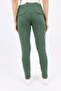 Women's Dark Green Patterned Front Seam Pocketed Sports Trousers Bmsp-002 D.Green - 5