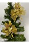 New Year's New Year's Special Pine Tree Tableware Decor Presentation Large Gold Glitter Angel Ornament Set of 2 - 2