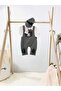 Baby Boy Brown Salopet Set with Cap and Bow Tie - 2