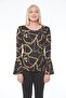 Women's Black Flounce Blouse