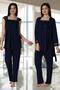 Women's Ecru Lace Maternity Pajamas Set with Dressing Gown 2301 - 3