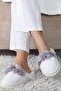 Women's Gray Floral Maternity Slippers - 2