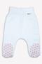 Organic Flower of Life Printed White Baby Booties Bottom