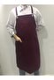Halter Neck Kitchen Apron Master Chef Barista Apron Cafe Restaurant Chef Waiter Cook (Bordo)