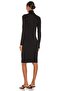 Women's Turtleneck Silk Jersey Midi Dress - 3