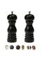 2 Pieces - Wooden Salt Pepper Grinder Mill, 2 Stages Fine-Thick Pepper Shakers Spice Grinder Salt Shaker
