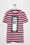 Boy's Cool Printed White Striped T-Shirt - I1793A6.18Sp.Wt32