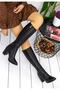 Black Morena Skin Boots - 8