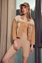 Biscuit Recovery Effect High Waist Ribbed Biker Leggings Alc-X5901