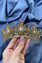 Ahu Drop Crystal Jewelled Bridal Henna Crown - 3