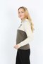 Olive Green Beige Double Color Hooded Long Sleeve Sweatshirt Bmsw - 001 Olive - 3