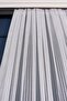 Plain Length Striped Knitted Tulle Curtain, 200x260cm, 1/2,5 Regular Pleat, - 4