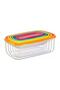 6 قطع من حاويات التخزين المستطيلة