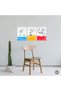 Set de tablouri abstracte galbene, roșii și albastre, 3 piese - 8