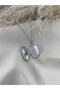 Silver Oval Cap Necklace