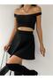 Women's Black Mini A-Line Skirt - 5