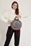 Fargin Ethnic Authentic Patterned Round Backpack Embroidered Bohemian Style Backpack - 6