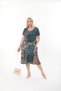 Women's Summer Viscose Combed Cotton Knee Length Short Sleeve Pocket Dress