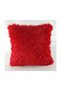 Plush Square Throw Pillow Case - Red