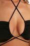 Siyah Bağlamalı Straplez Kaplı Bikini Üstü TBESS21BU0411 - 5