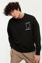 Black Oversize/Wide Cut Printed Sweatshirt Tmnaw22Sw0417 - 3