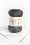 Gray Giza 50 gr Amigurumi Mercerized Cotton Hand Knitting Yarn Desaryou 2455