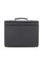 Black Briefcase With Shoulder Strap Lock Mechanism 15.6 Inch Laptop Compartment - 7