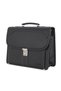 Black Briefcase With Shoulder Strap Lock Mechanism 15.6 Inch Laptop Compartment - 8