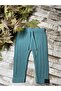 Corded Knitwear Trousers with Lace Waist - 2
