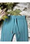 Corded Knitwear Trousers with Lace Waist - 4
