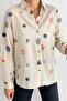 Women's Embroidery Folded Sleeve Linen Cotton Shirt
