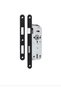 Kale Lama (BANYO-WC TYPE) Matte Black Square Badge Door Handle & Door Lock Set of 2 - 4