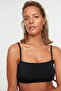 Siyah Tünelli Bralette Kaplı Bikini Üstü TBESS22BU0046 - 5