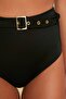 Siyah Kemerli Hipster Süper Yüksek Bel Bikini Altı TBESS20BA0246 - 4