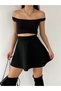 Women's Black Mini A-Line Skirt