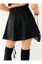 Women's Black Mini A-Line Skirt - 3