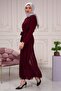 Chiffon Women's Long Jumpsuit Dress with Mobile Belt - 7