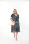 Women's Summer Viscose Combed Cotton Knee Length Short Sleeve Pocket Dress - 3