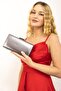 Women's Platinum Plated Evening Dress Bag
