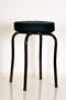 2 Pieces Black Thai Feather Fabric Claret Red Profile Octopus Stool Metal Stool Kitchen Stool