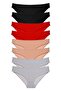 8 Piece Set Lycra Women's Panties Black