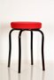 5 Pieces Red Thai Feather Fabric Claret Red Profile Octopus Stool Metal Stool Kitchen Stool