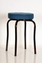 4 Pieces Navy Blue Thai Feather Fabric Claret Red Profile Octopus Stool Metal Stool Kitchen Stool