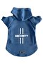Hooded Sweatshirt Dog and Cat Outfit - Size L - Blue Security