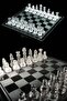 Vilya Glass Transparent Chess Set Megalux Decorative Crystal Chess Set Transparent