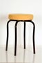 3 Pieces Yellow Thai Feather Fabric Claret Red Profile Octopus Stool Metal Stool Kitchen Stool