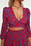 Floral Patterned Woven Ruffle Blouse Skirt Set TBESS20AU0033 - 2