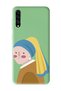 Samsung A30S - A50 Compatible Pearl Earring Girl Design Green Launch Phone Case