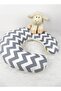 Gray Zigzag and Yellow Star (Beşer Bıyeli) Breastfeeding Pillow and Support Cushion - 2