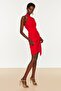 Red Body-Fitting Lined Woven Short Elegant Evening Night Graduation Dress TPRAW19BB0007 - 2